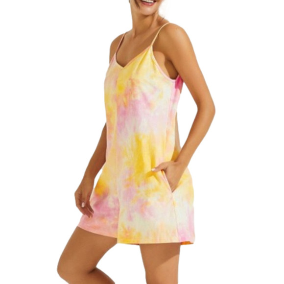Suzanne Betro L tie dye cami romper - Picture 1 of 5